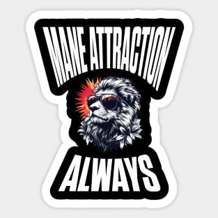 Cool King: Lion Swagger in Shades Sticker